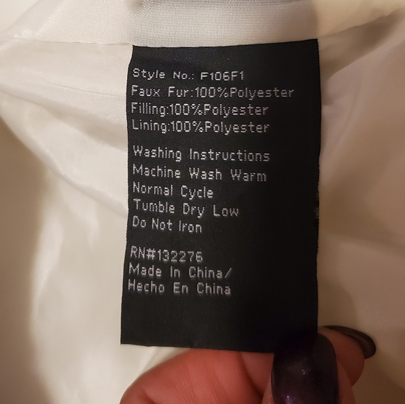 Ivory leopard print faux fur cropped jacket - Picture 6 of 6